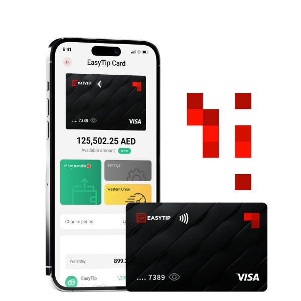 EasyTip Debit Card, Collect, Track and Spend Tips Instantly with Visa